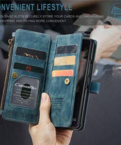 CaseMe Samsung Galaxy Z Fold3 Wallet kickstand Case with Wrist Strap - Image 8