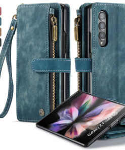 CaseMe Samsung Galaxy Z Fold3 Wallet kickstand Case with Wrist Strap - Image 12