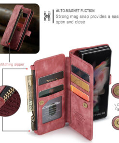 CaseMe Samsung Galaxy Z Fold3 Wallet kickstand Case with Wrist Strap - Image 6