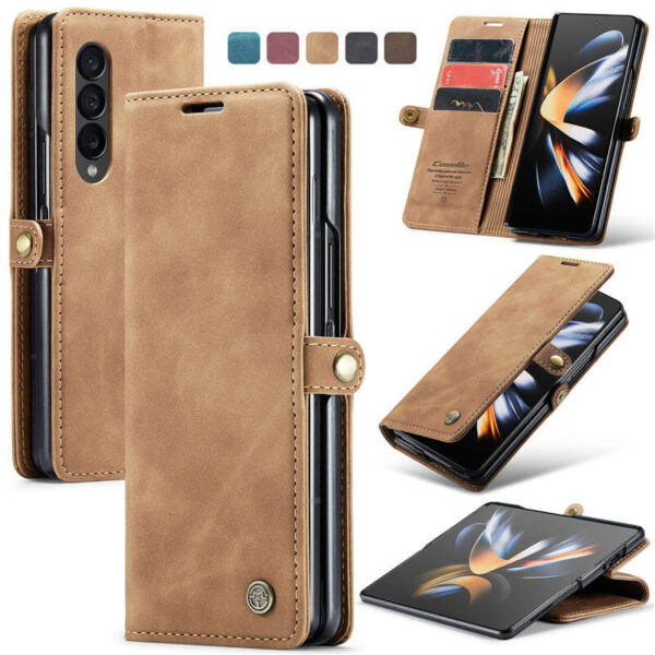 CaseMe Samsung Galaxy Z Fold4 Wallet Suede Leather Case