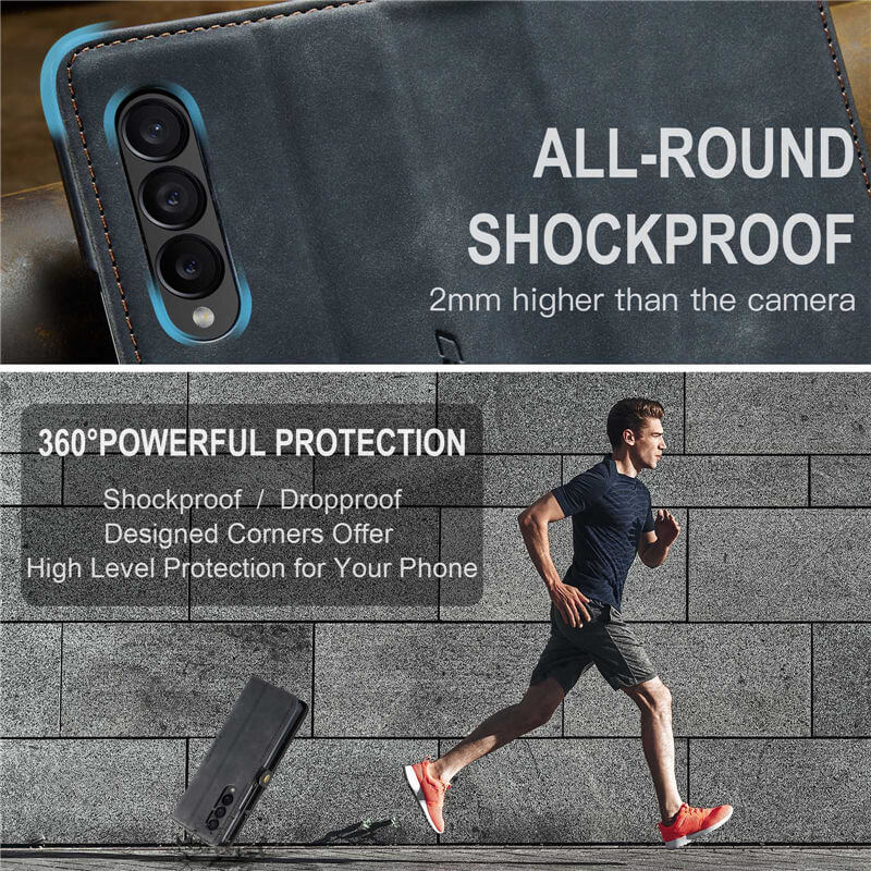 CaseMe Samsung Galaxy Z Fold4 Wallet Suede Leather Case - Image 9
