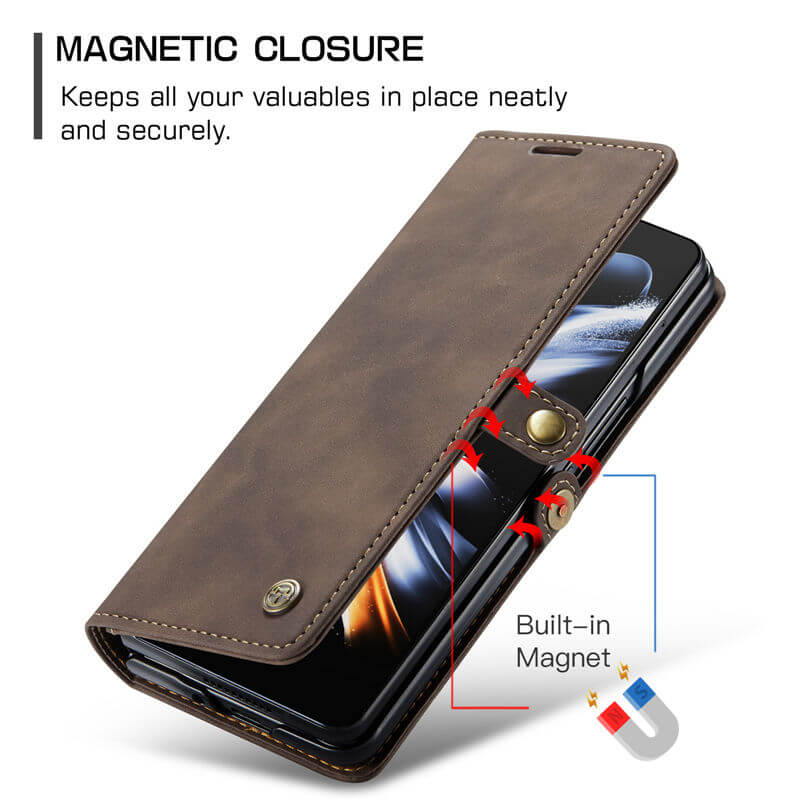 CaseMe Samsung Galaxy Z Fold4 Wallet Suede Leather Case - Image 7