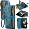 CaseMe Samsung Galaxy Z Fold4 Wallet kickstand Case with Wrist Strap