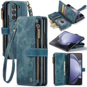 CaseMe Samsung Galaxy Z Fold5 Wallet kickstand Case with Wrist Strap