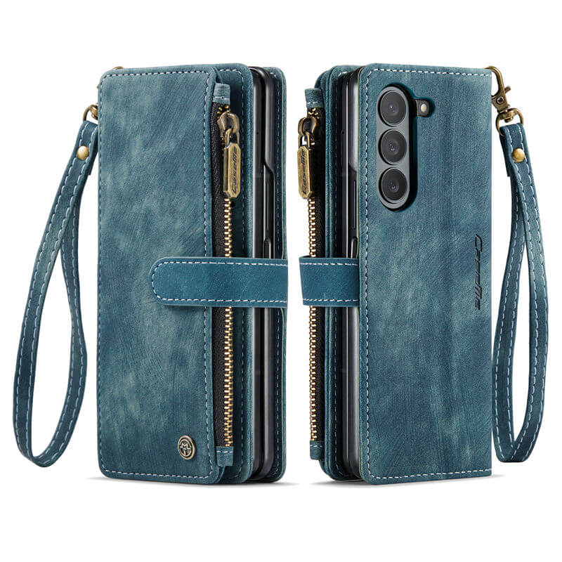 CaseMe Samsung Galaxy Z Fold5 Wallet kickstand Case with Wrist Strap - Image 10