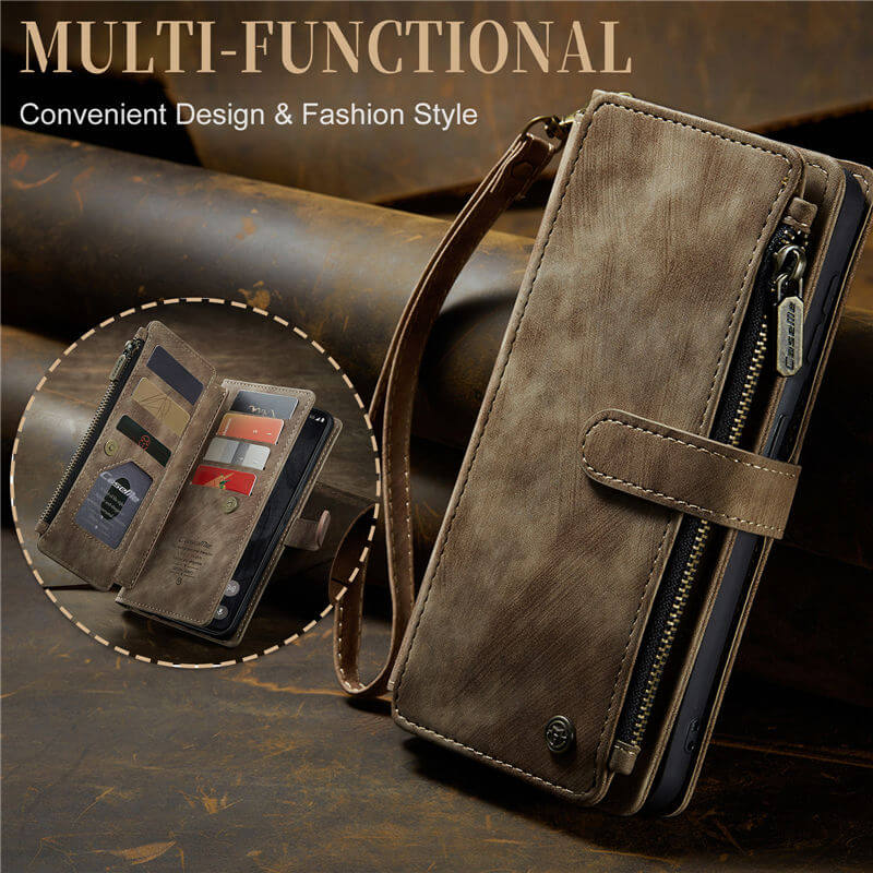 CaseMe Samsung Galaxy Z Fold5 Wallet kickstand Case with Wrist Strap - Image 3
