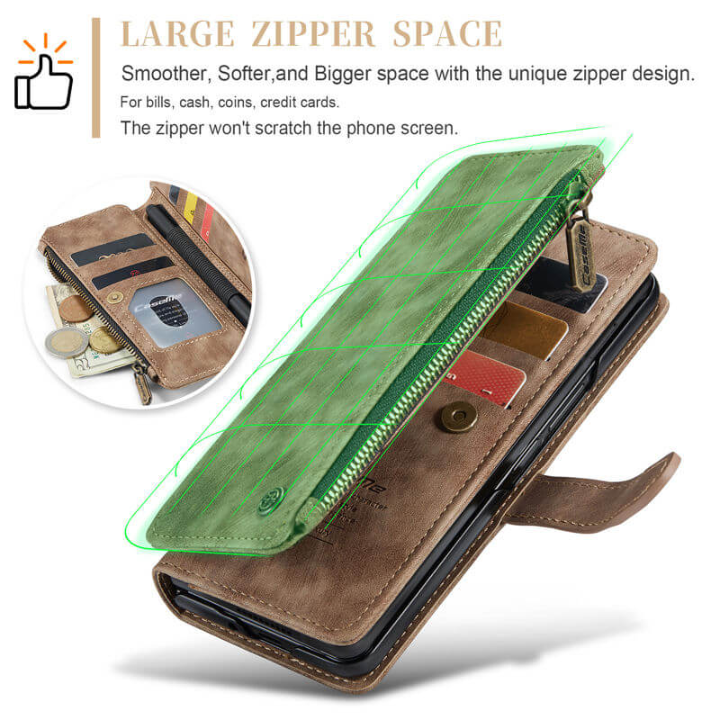 CaseMe Samsung Galaxy Z Fold5 Wallet kickstand Case with Wrist Strap - Image 7