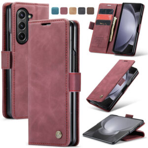 CaseMe Samsung Galaxy Z Fold5 Wallet Suede Leather Case