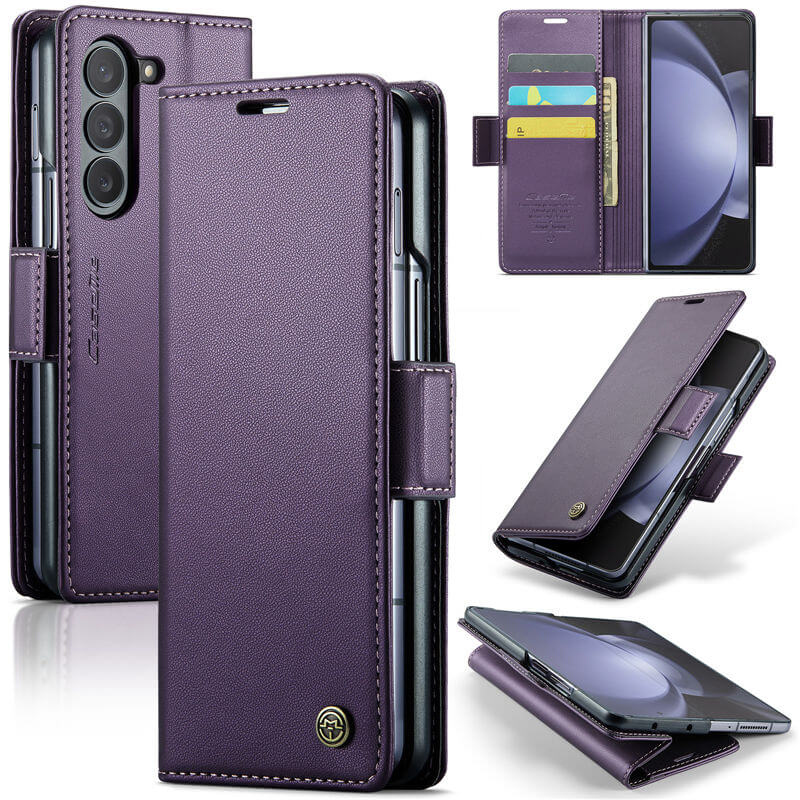 CaseMe Samsung Galaxy Z Fold5 Wallet RFID Blocking Magnetic Buckle Case