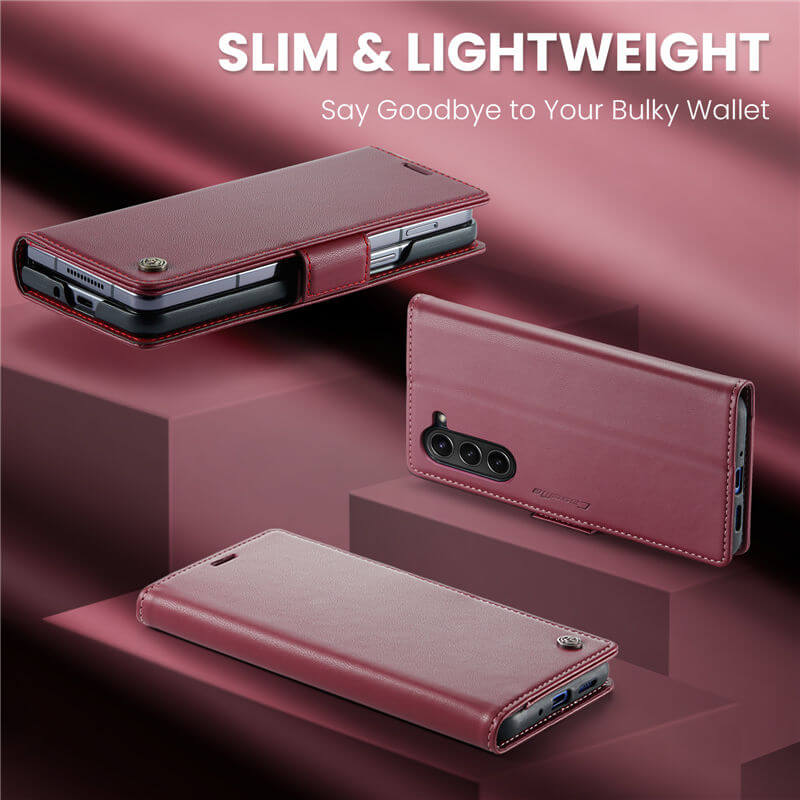 CaseMe Samsung Galaxy Z Fold5 Wallet RFID Blocking Magnetic Buckle Case - Image 3