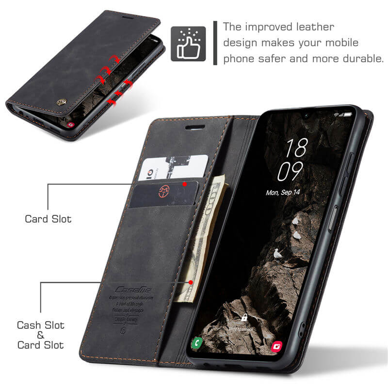 CaseMe Samsung Galaxy A05S Wallet Suede Leather Case - Image 6