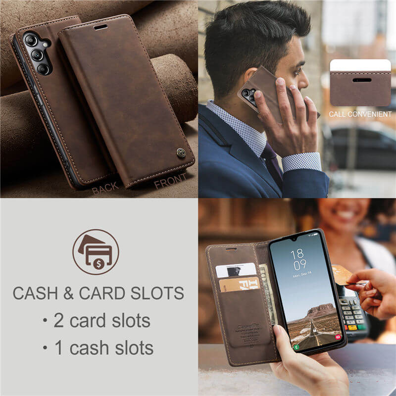 CaseMe Samsung Galaxy A05S Wallet Suede Leather Case - Image 9