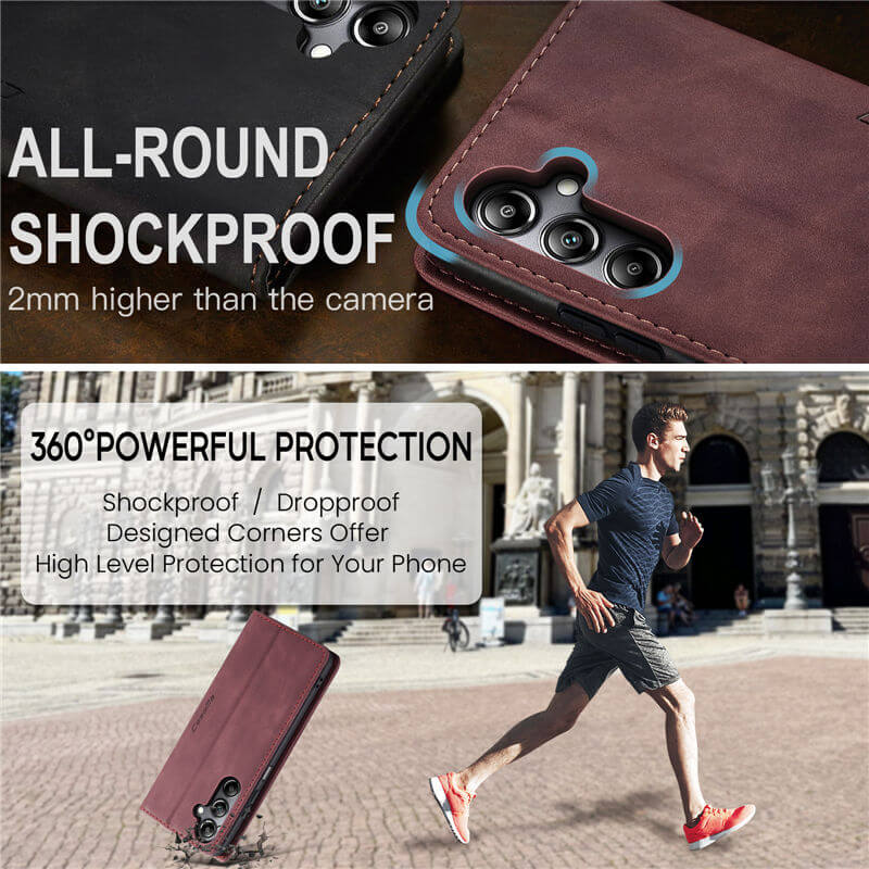 CaseMe Samsung Galaxy A05S Wallet Suede Leather Case - Image 10