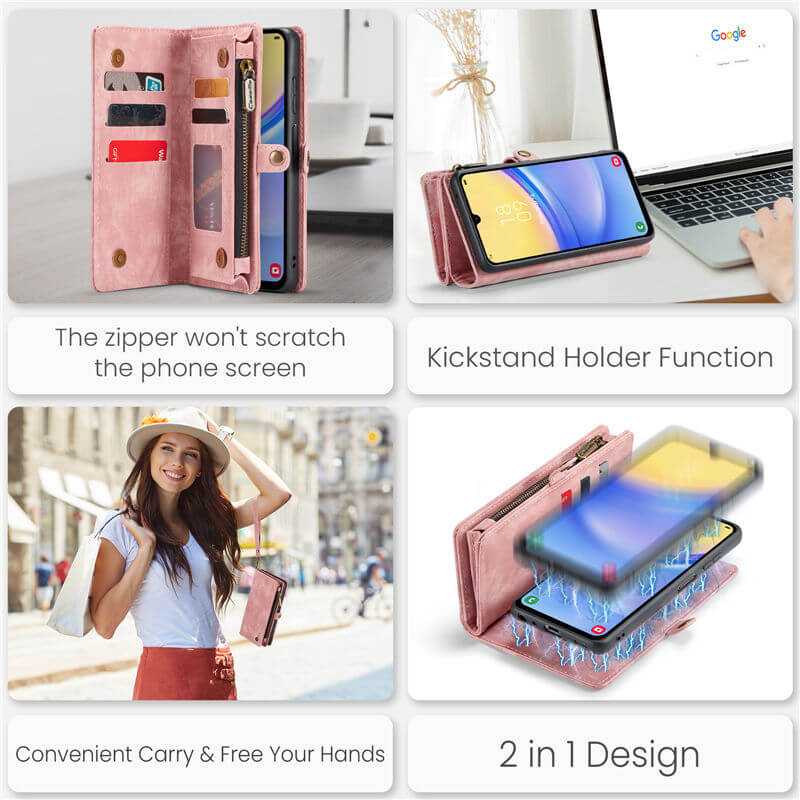 CaseMe Samsung Galaxy A15 Wallet Case with Wrist Strap - Image 5