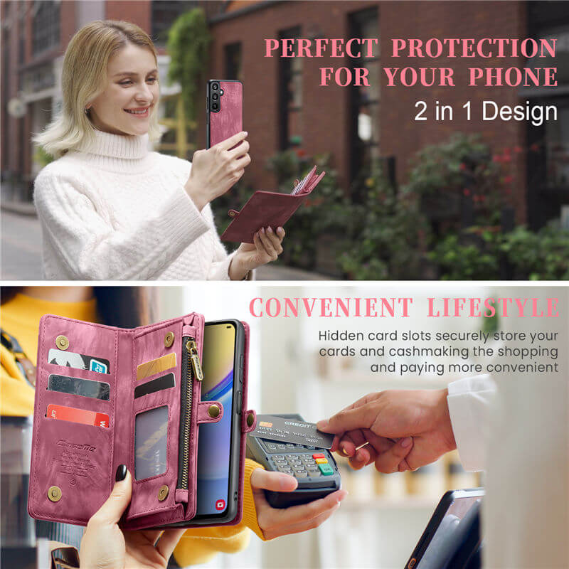 CaseMe Samsung Galaxy A15 Wallet Case with Wrist Strap - Image 6