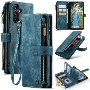 CaseMe Samsung Galaxy A15 Wallet kickstand Case with Wrist Strap