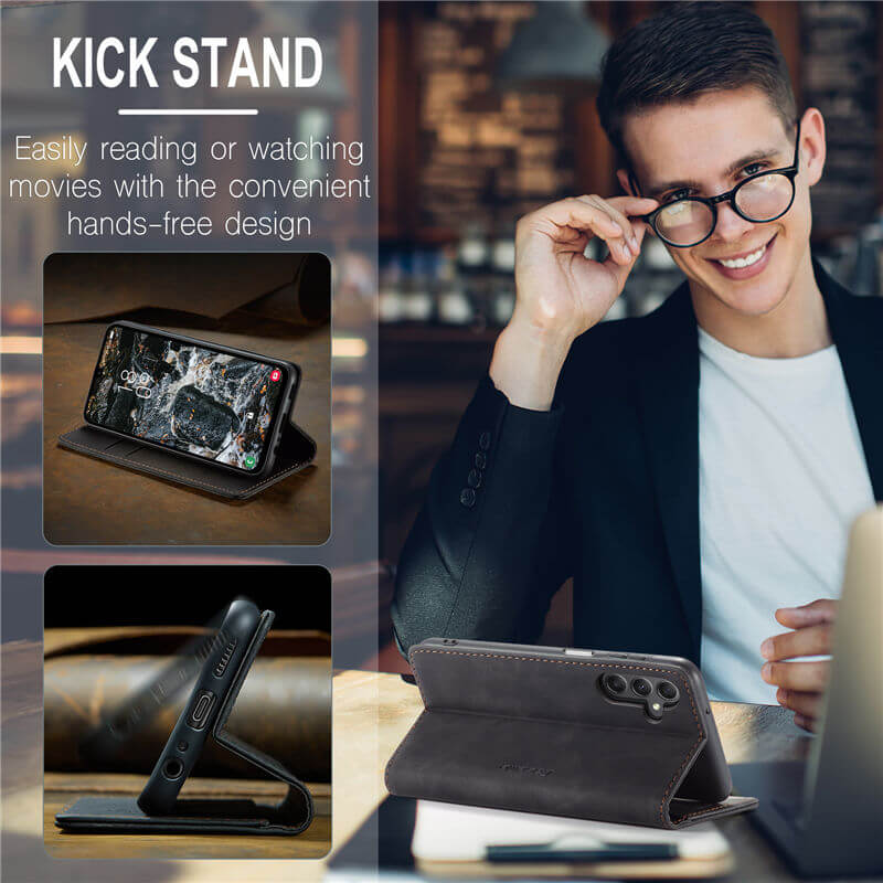 CaseMe Samsung Galaxy A25 Wallet Suede Leather Case - Image 5