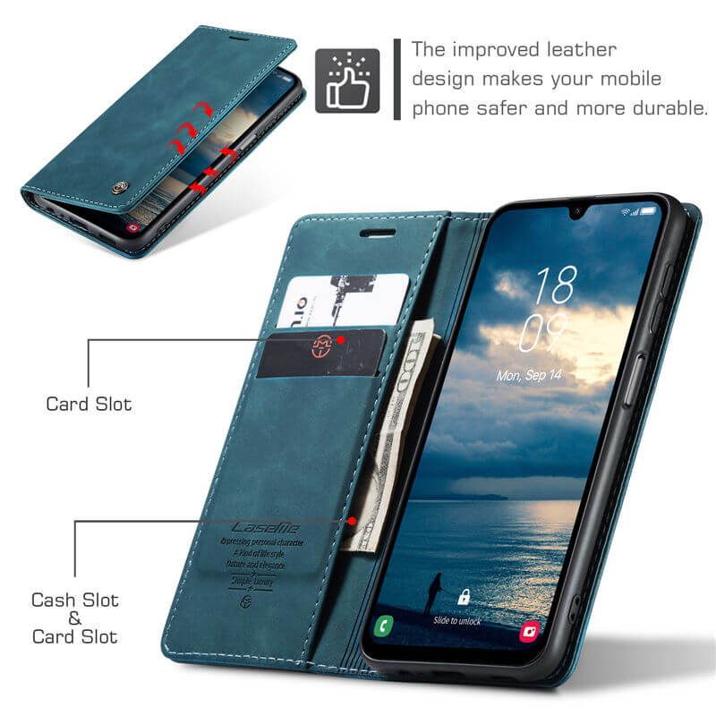 CaseMe Samsung Galaxy A25 Wallet Suede Leather Case - Image 6