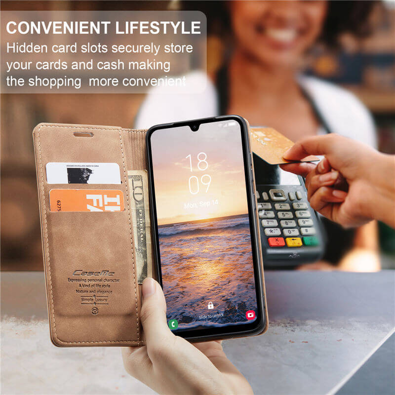 CaseMe Samsung Galaxy A25 Wallet Suede Leather Case - Image 7