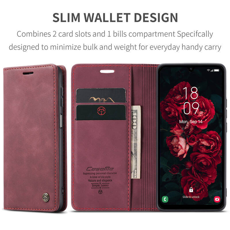 CaseMe Samsung Galaxy A25 Wallet Suede Leather Case - Image 4