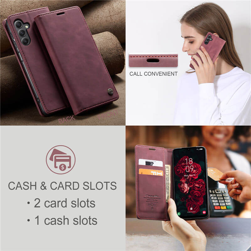 CaseMe Samsung Galaxy A25 Wallet Suede Leather Case - Image 9