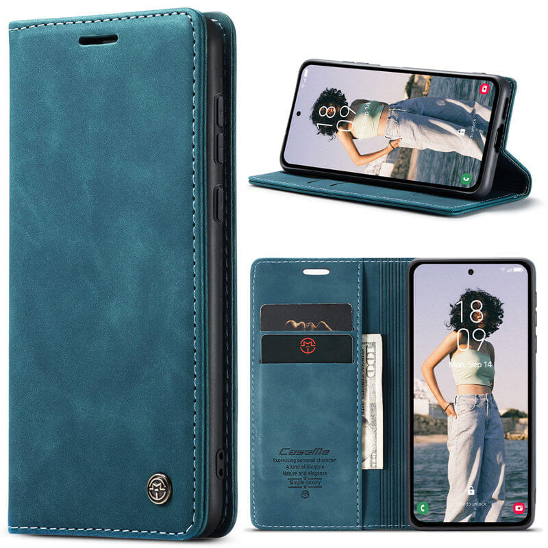 CaseMe Samsung Galaxy A55 Wallet Suede Leather Case - Image 13