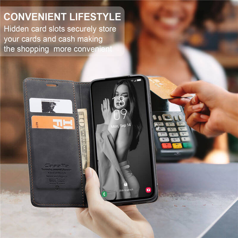 CaseMe Samsung Galaxy A55 Wallet Suede Leather Case - Image 7