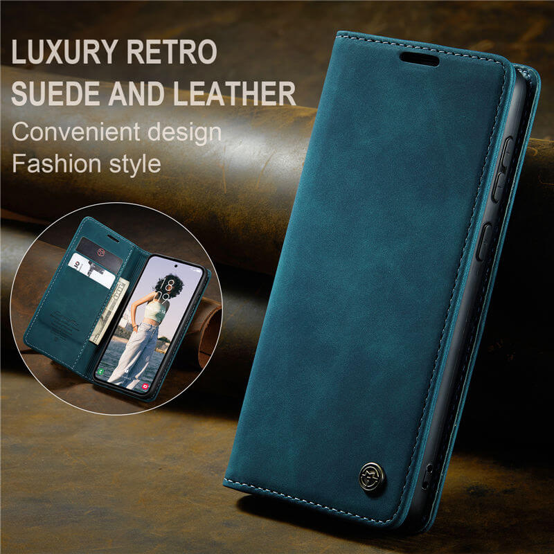 CaseMe Samsung Galaxy A55 Wallet Suede Leather Case - Image 3