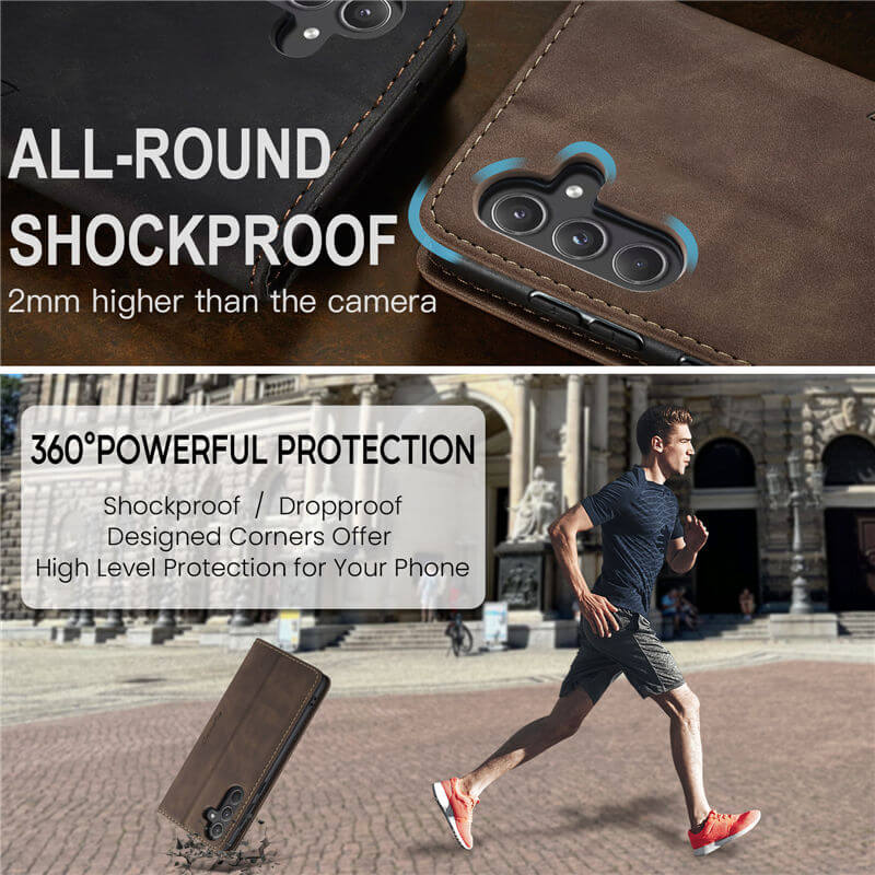 CaseMe Samsung Galaxy A55 Wallet Suede Leather Case - Image 10