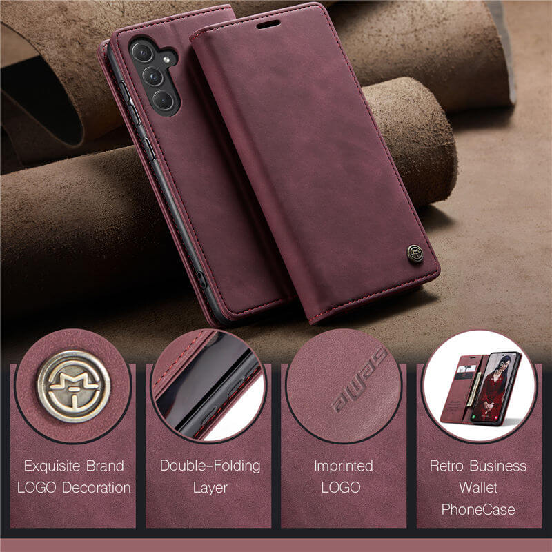 CaseMe Samsung Galaxy A55 Wallet Suede Leather Case - Image 11