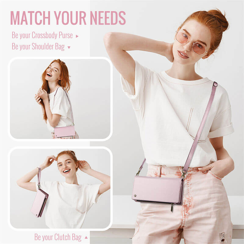 CaseMe 4.0-6.7 inch Universal Wallet Crossbody Bag Phone Case with Lanyard - Image 8