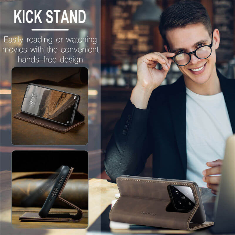 CaseMe Xiaomi 14 Wallet Suede Leather Case - Image 5