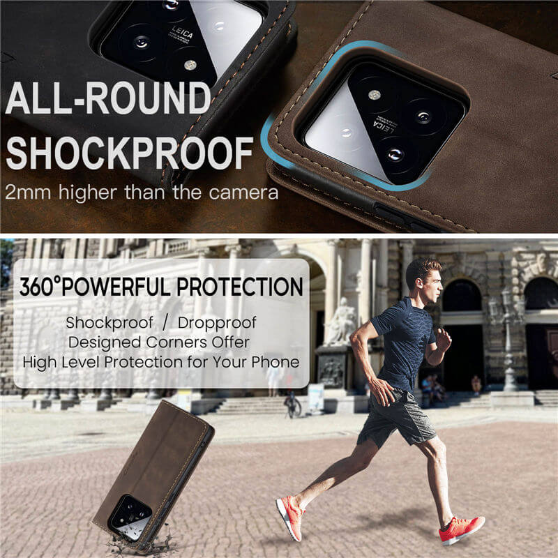 CaseMe Xiaomi 14 Wallet Suede Leather Case - Image 10