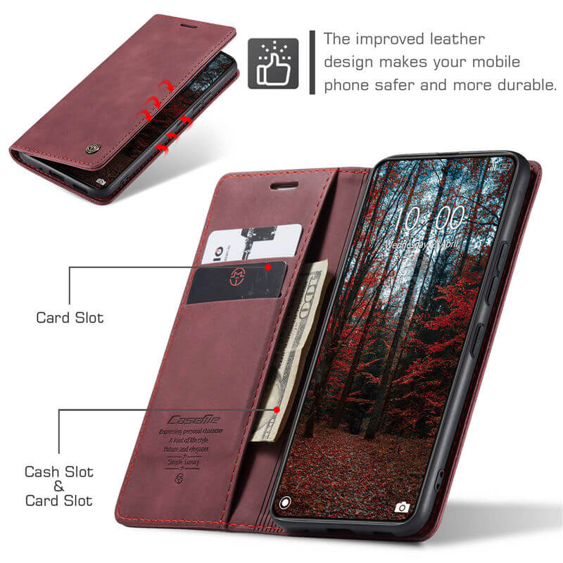 CaseMe Xiaomi 14 Wallet Suede Leather Case - Image 6