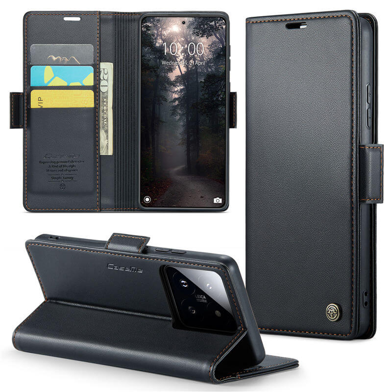 CaseMe Xiaomi 14 Wallet RFID Blocking Magnetic Buckle Case - Image 13