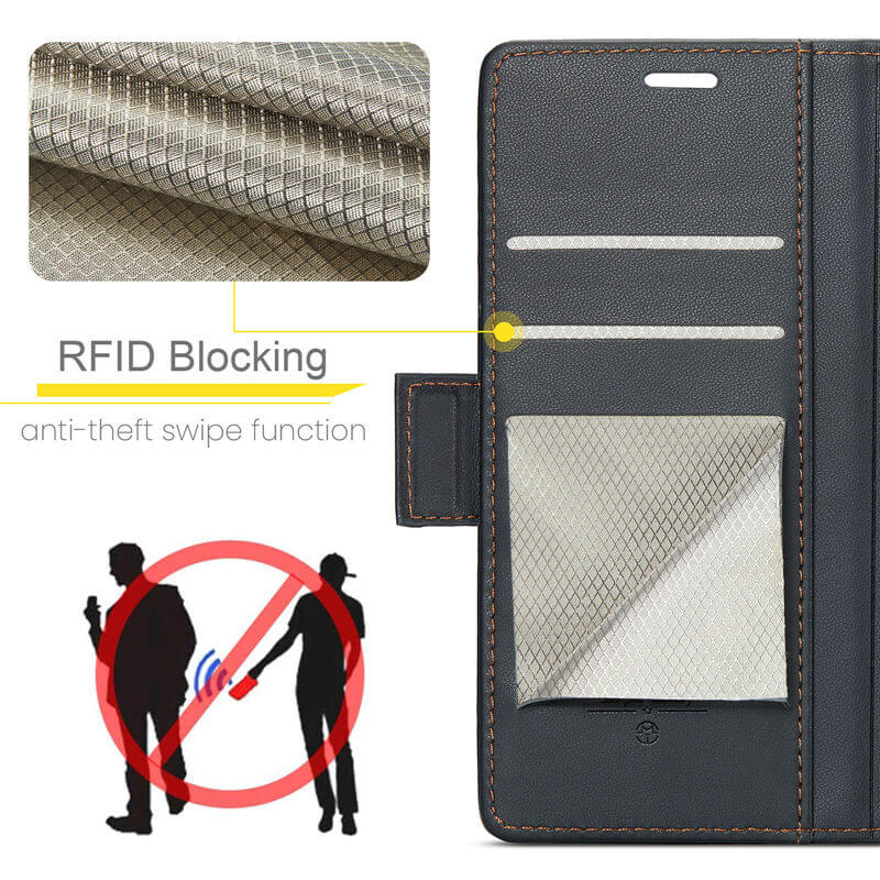 CaseMe Xiaomi 14 Wallet RFID Blocking Magnetic Buckle Case - Image 7