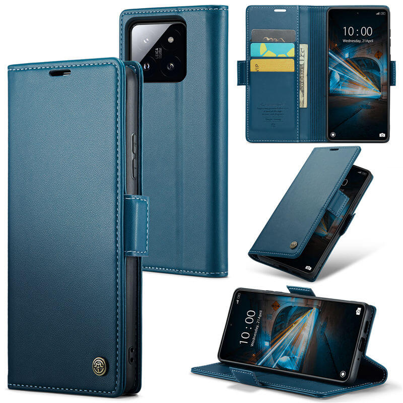 CaseMe Xiaomi 14 Wallet RFID Blocking Magnetic Buckle Case