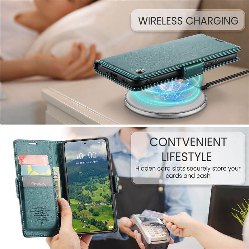 CaseMe Xiaomi 14 Wallet RFID Blocking Magnetic Buckle Case - Image 4
