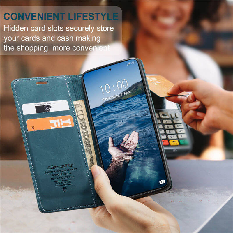 CaseMe Xiaomi 14 Pro Wallet Suede Leather Case - Image 7