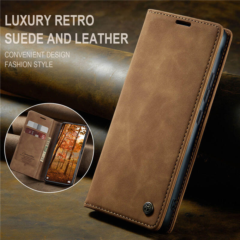CaseMe Xiaomi 14 Pro Wallet Suede Leather Case - Image 3