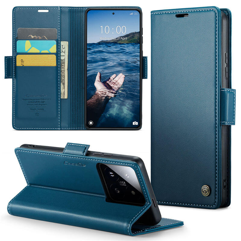 CaseMe Xiaomi 14 Pro Wallet RFID Blocking Magnetic Buckle Case - Image 13