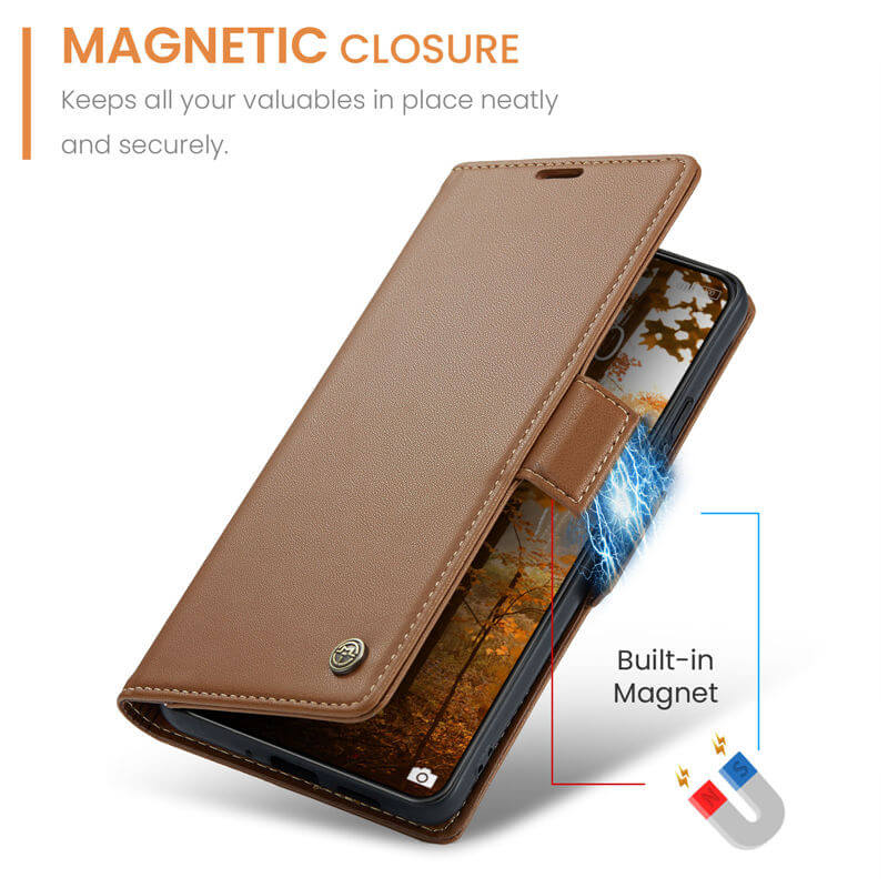 CaseMe Xiaomi 14 Pro Wallet RFID Blocking Magnetic Buckle Case - Image 8