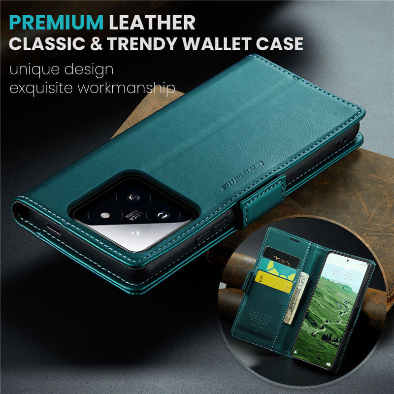 CaseMe Xiaomi 14 Pro Wallet RFID Blocking Magnetic Buckle Case - Image 9