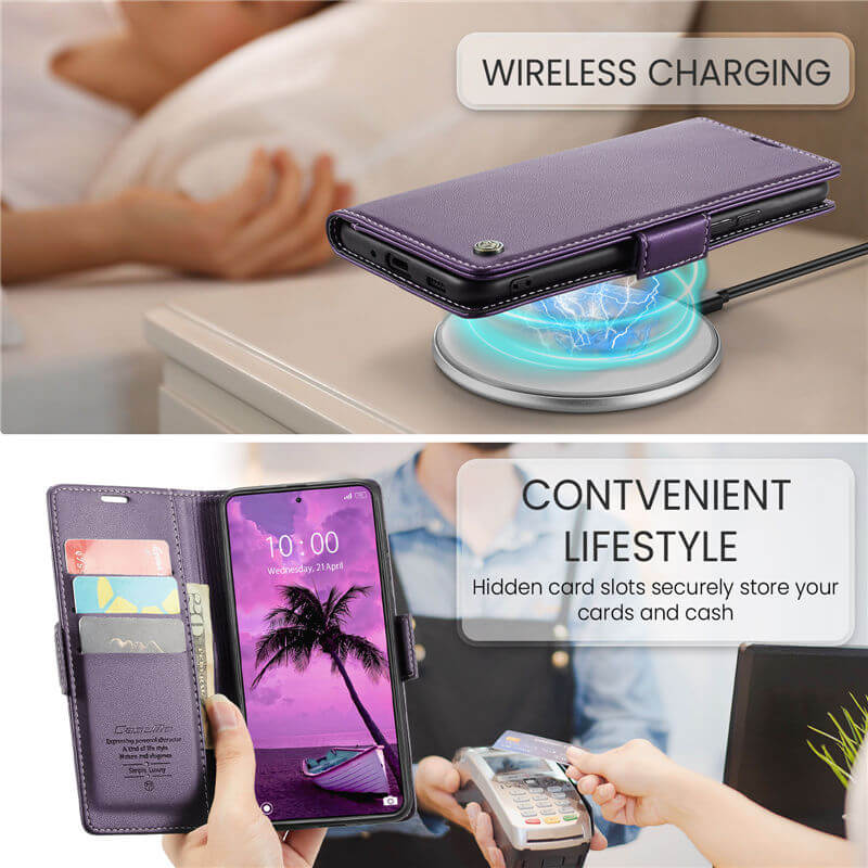 CaseMe Xiaomi 14 Pro Wallet RFID Blocking Magnetic Buckle Case - Image 4