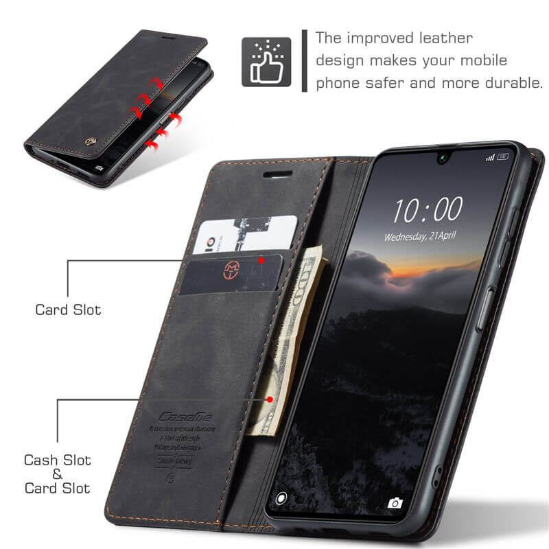 CaseMe Xiaomi Redmi 13C Wallet Suede Leather Case - Image 6
