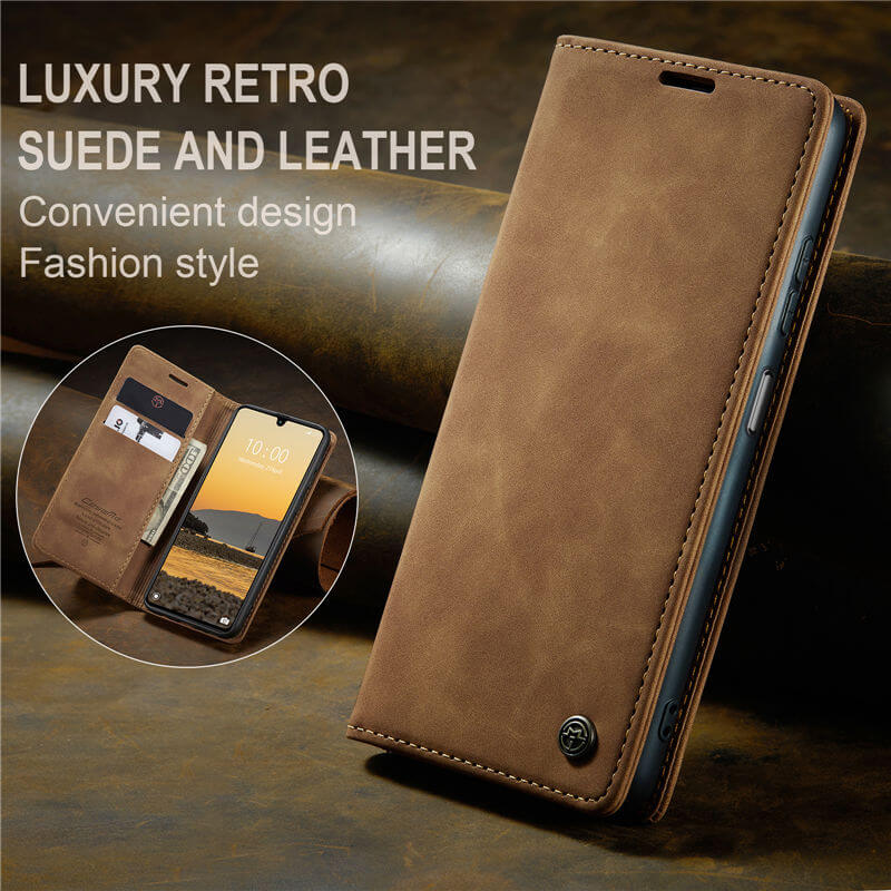 CaseMe Xiaomi Redmi 13C Wallet Suede Leather Case - Image 3
