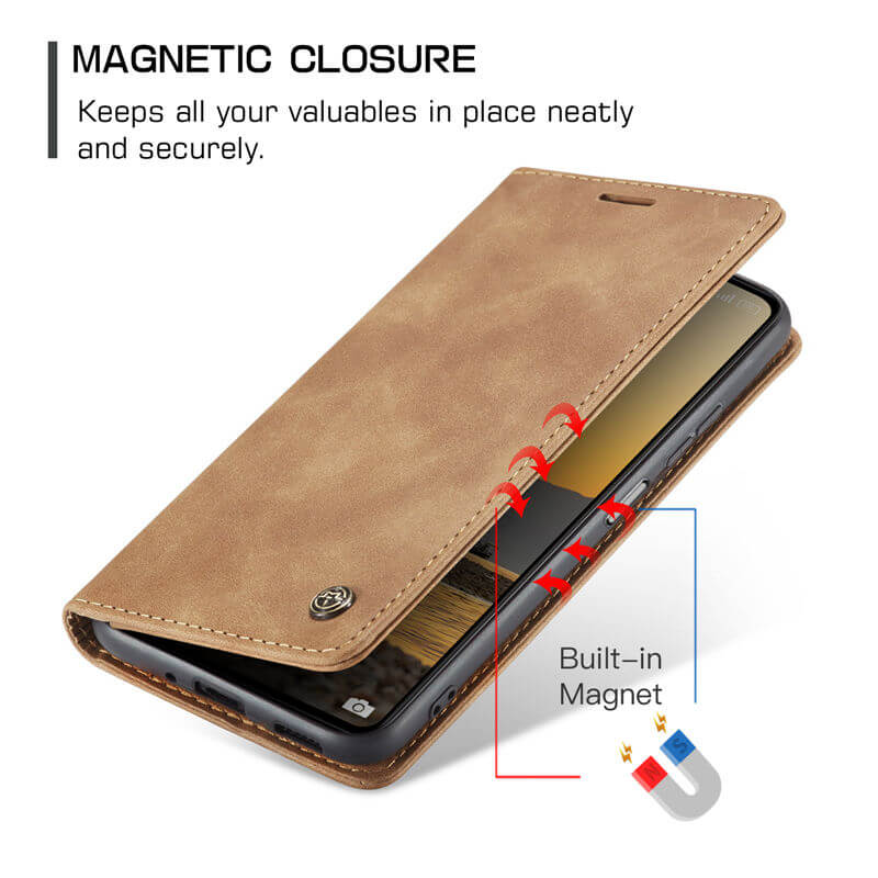 CaseMe Xiaomi Redmi 13C Wallet Suede Leather Case - Image 8