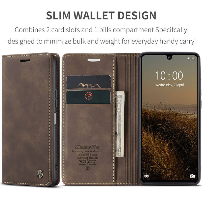 CaseMe Xiaomi Redmi 13C Wallet Suede Leather Case - Image 4