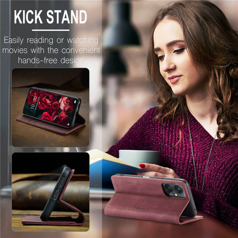 CaseMe Xiaomi Redmi 13C Wallet Suede Leather Case - Image 5