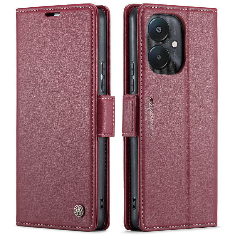 CaseMe Xiaomi Redmi 13C Wallet RFID Blocking Magnetic Buckle Case - Image 12